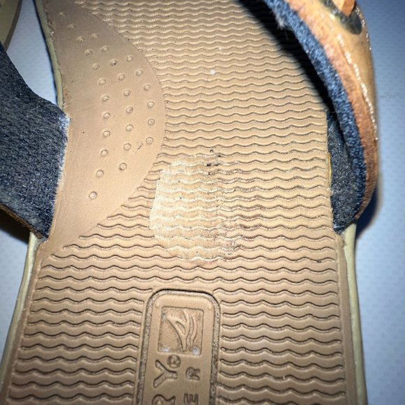 Sperry Women’s size 9.5 Flip Flop Thongs Blue & White - Picture 5 of 6